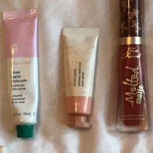 Glossier cloud paint and rose balm dotcom